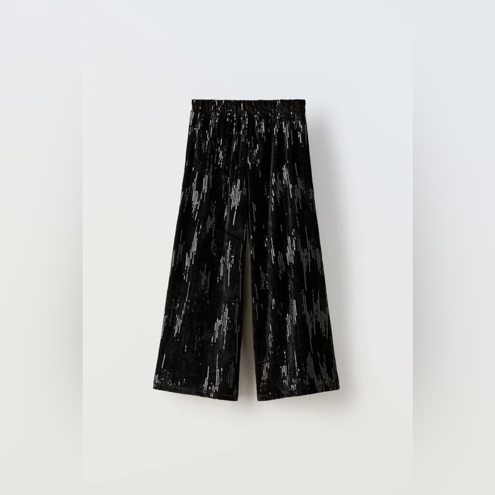 NWT ZARA GIRLS VELVET PANTS